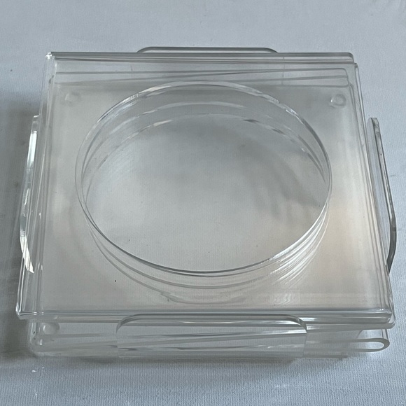 VTG Hollywood Regency MCM Set of 4 Clear Acrylic Lucite Cup Coasters Bar Kitchen - Picture 12 of 13